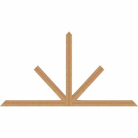 Ekena Millwork Saratoga Timber Gable Bracket, Western Red Cedar, 84"W x 45"H x 3 1/2"D x 3 1/2"F, 13/12 Pitch GBW084X45X0404SAR00SWR